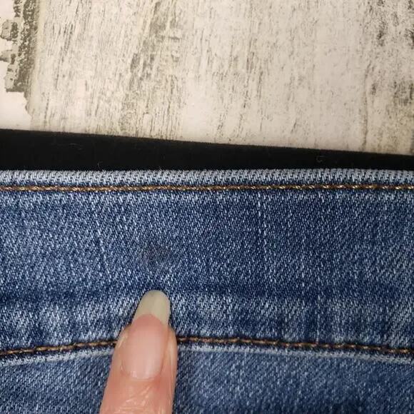 Madewell Distressed Blue Denim 9" High Rise Skinny Jeans Women's Size 28 - Picture 13 of 15